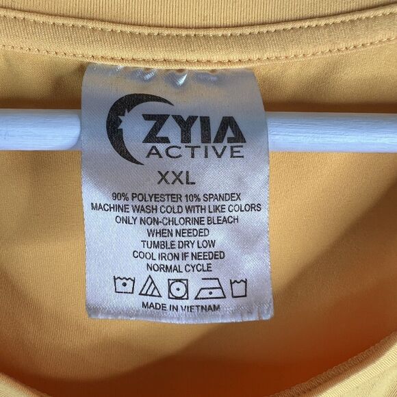 Zyia Active Sz XXL Bengal Tank Y Mesh Letter Sleeveless Yellow Orange Spell Out - Picture 5 of 10